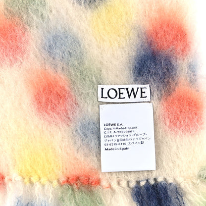 Loewe X SUNA FUJITA Mohair Wool Polka Dot Scarf White Multicolor 4 of 4