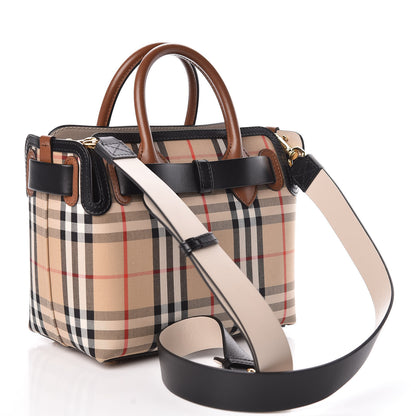 Burberry Calfskin Vintage Check Triple Stud Mini Belt Bag Archive Beige 3 of 10