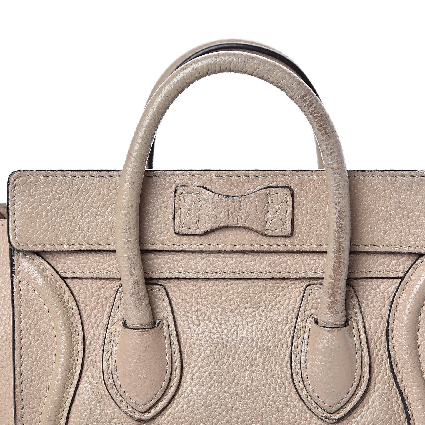 Drummed Calfskin Nano Luggage Dune