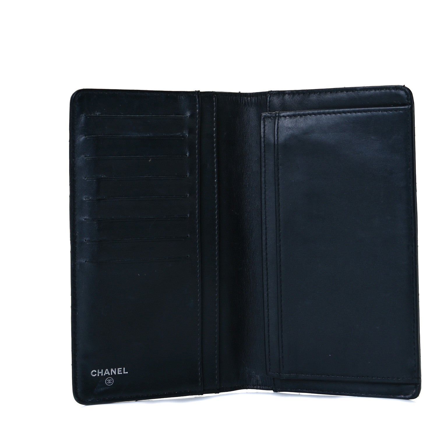 Chanel Patent Quilted Brilliant Yen Wallet Black 5 of 10