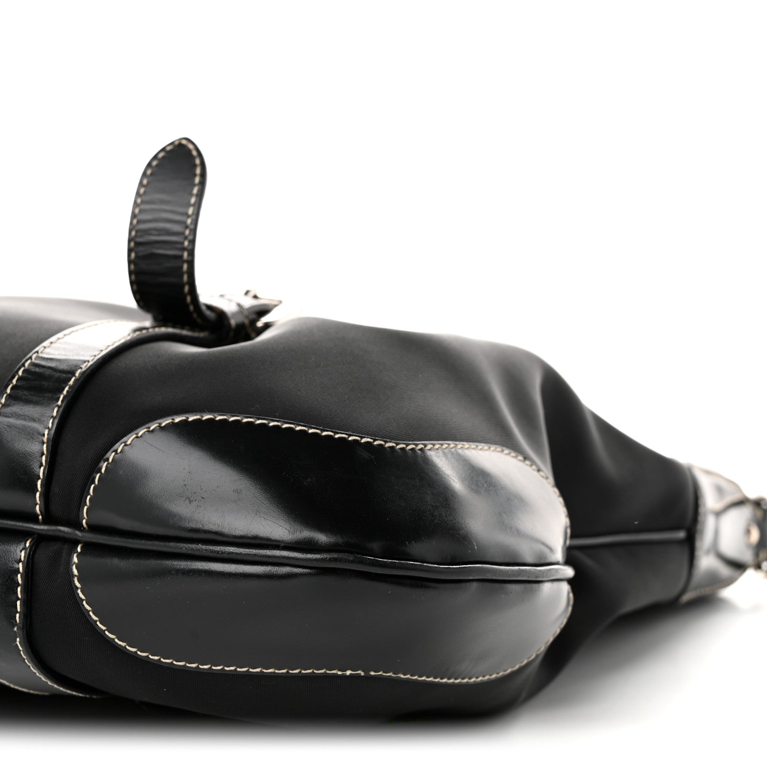 Prada Tessuto Nylon Calfskin Flat Messenger Bag Black 10 of 10