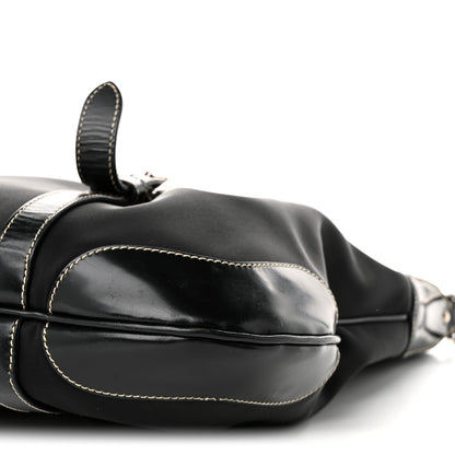 Prada Tessuto Nylon Calfskin Flat Messenger Bag Black 10 of 10
