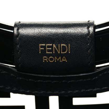 Fendi TPU FF Vitello Century Plexiglass Small Runaway Shopper Tote Black 6 of 10
