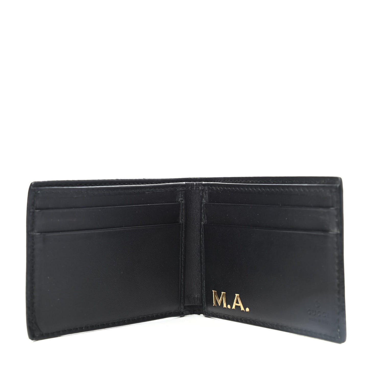 GG Supreme Monogram Tiger Bi-Fold Wallet Beige