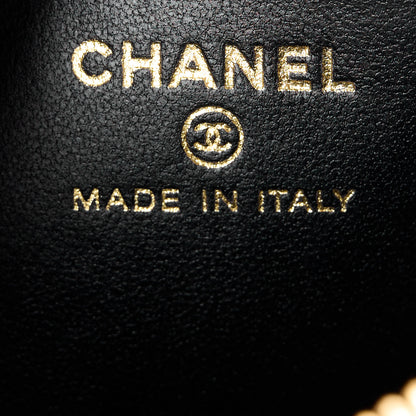 Chanel Shiny Lambskin Quilted Shiny Coco Clutch With Chain Black 6 of 11