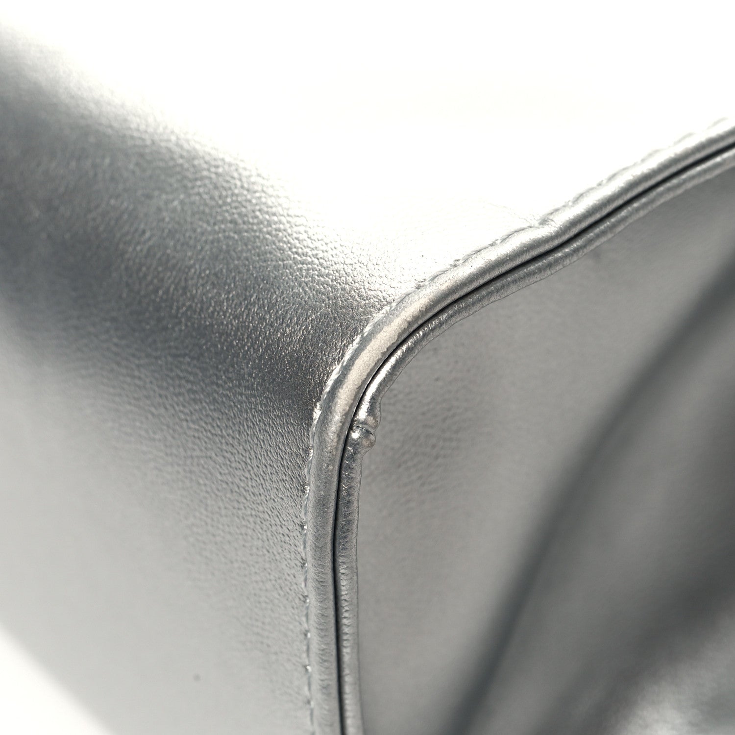 Telfar Metallic Vegan Leather Small Shopping Bag Silver 11 of 11