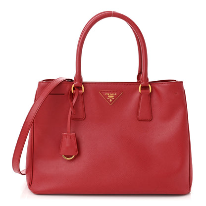 Prada Saffiano Medium Galleria Double Zip Tote Fuoco 1 of 12