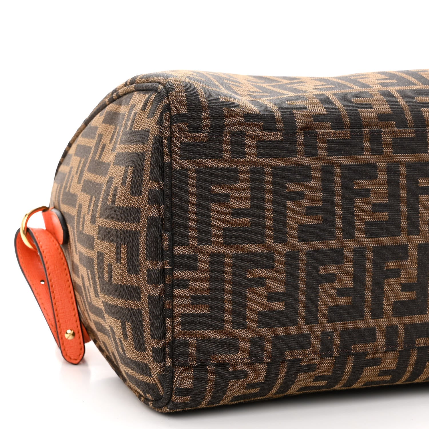 Fendi Zucca Vitello Elite Small Boston Tobacco Arancio 9 of 10