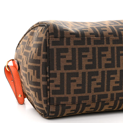 Fendi Zucca Vitello Elite Small Boston Tobacco Arancio 10 of 11