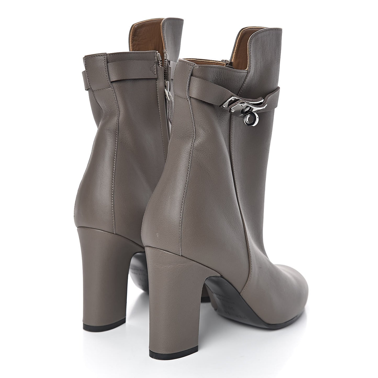 Calfskin Joueuse Ankle Boots 38.5 Etain
