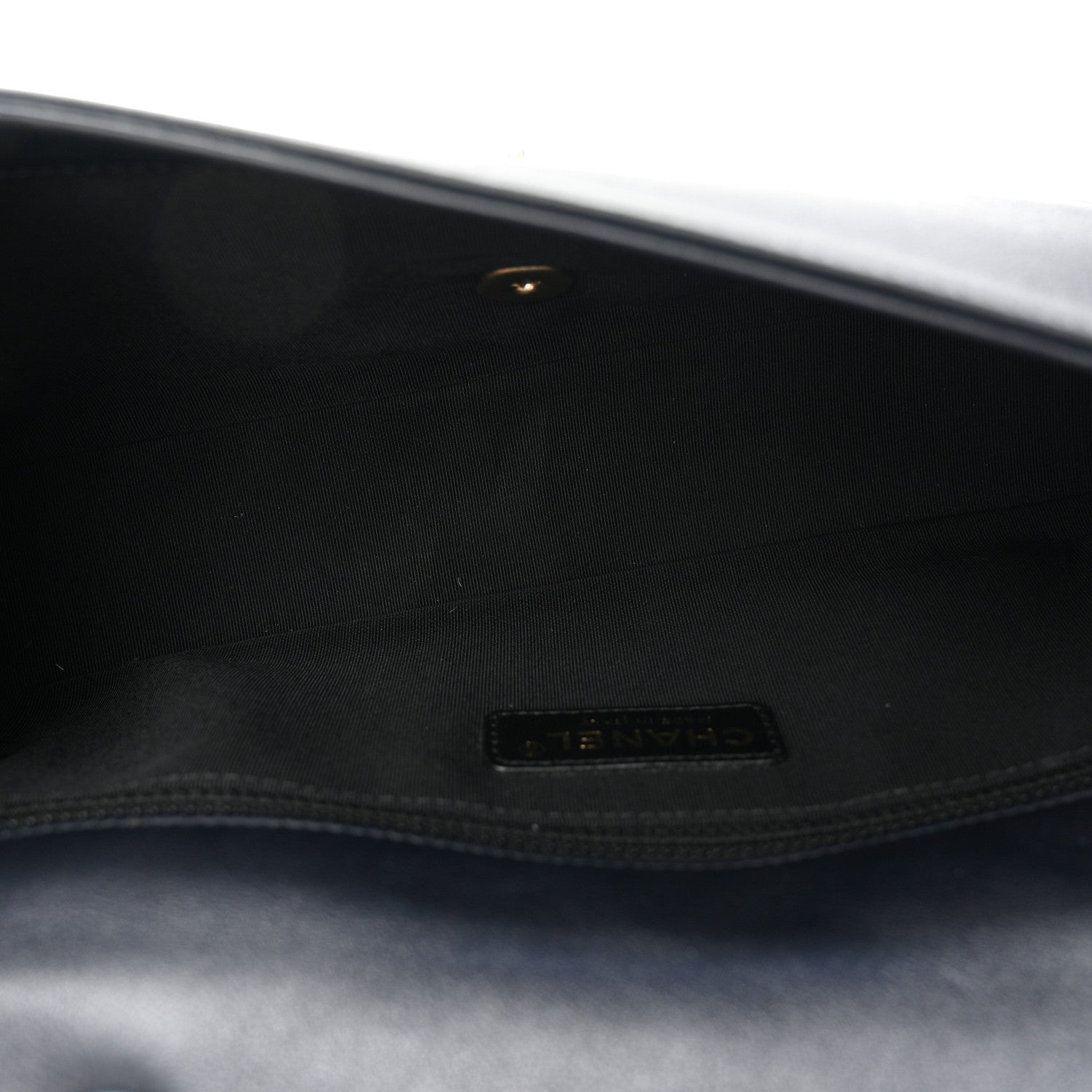 Chanel Lambskin Quilted Medium Graphic Flap Navy Black 5 of 11