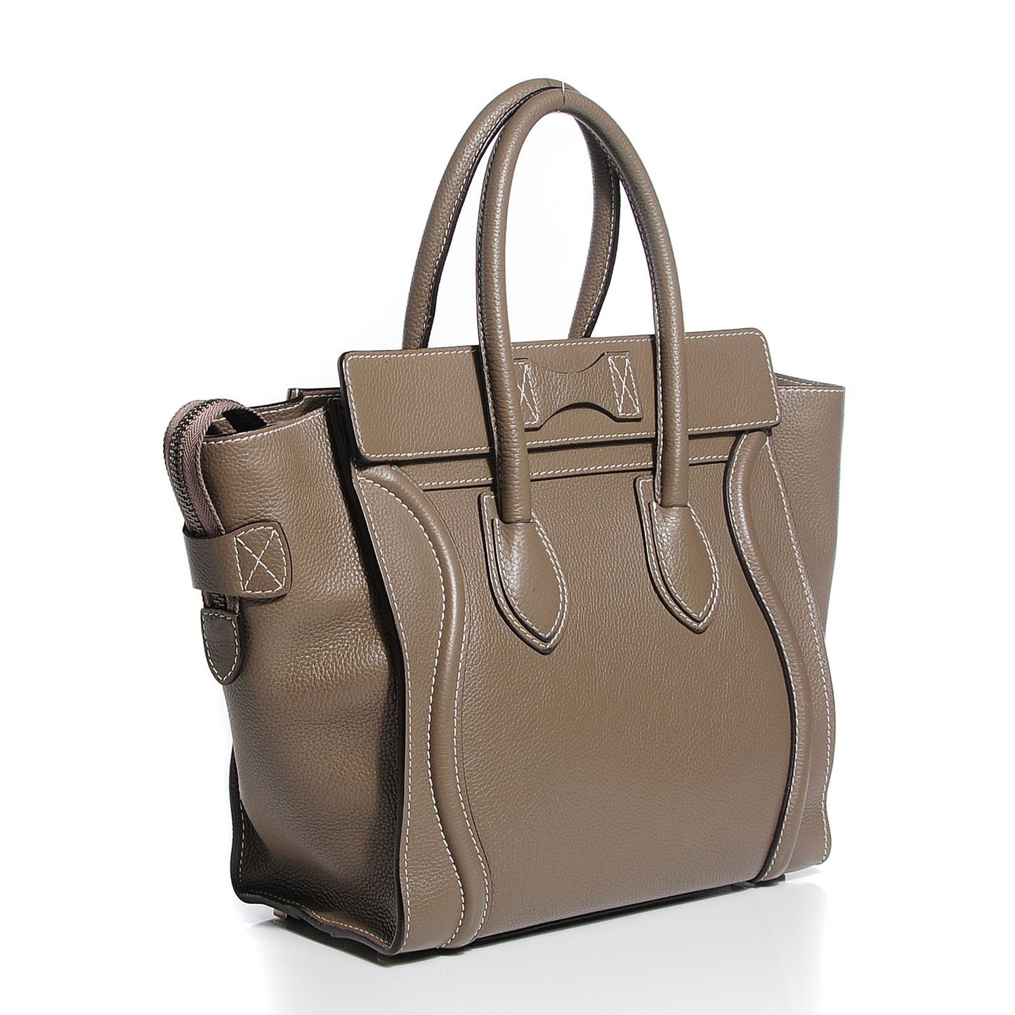Drummed Calfskin Micro Luggage Souris
