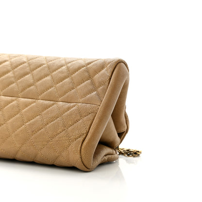 Chanel Metallic Caviar Quilted Medium Just Mademoiselle Bowling Bag Gold 10 of 11