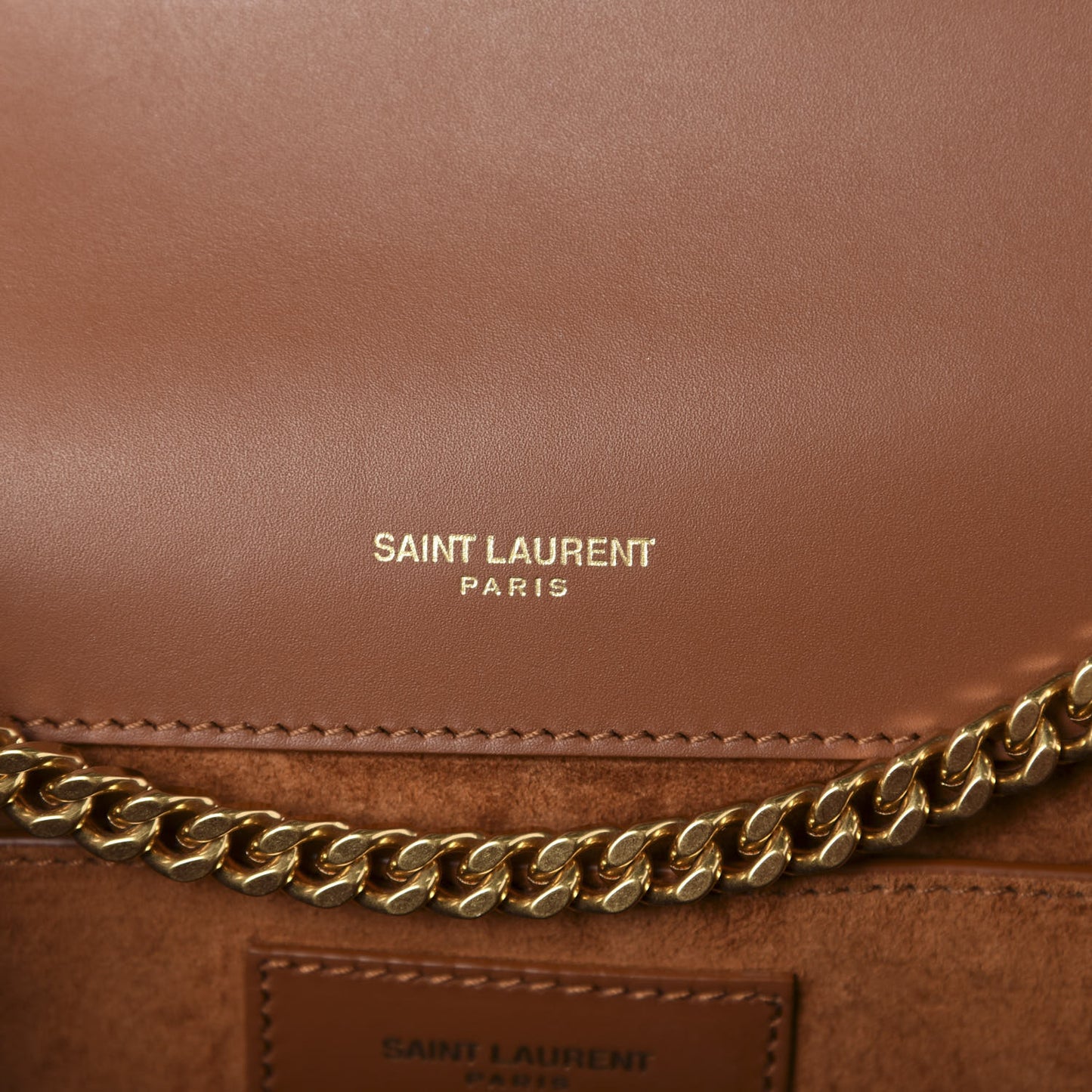 Smooth Calfskin Medium Classic Monogram Kate Tassel Satchel Brick