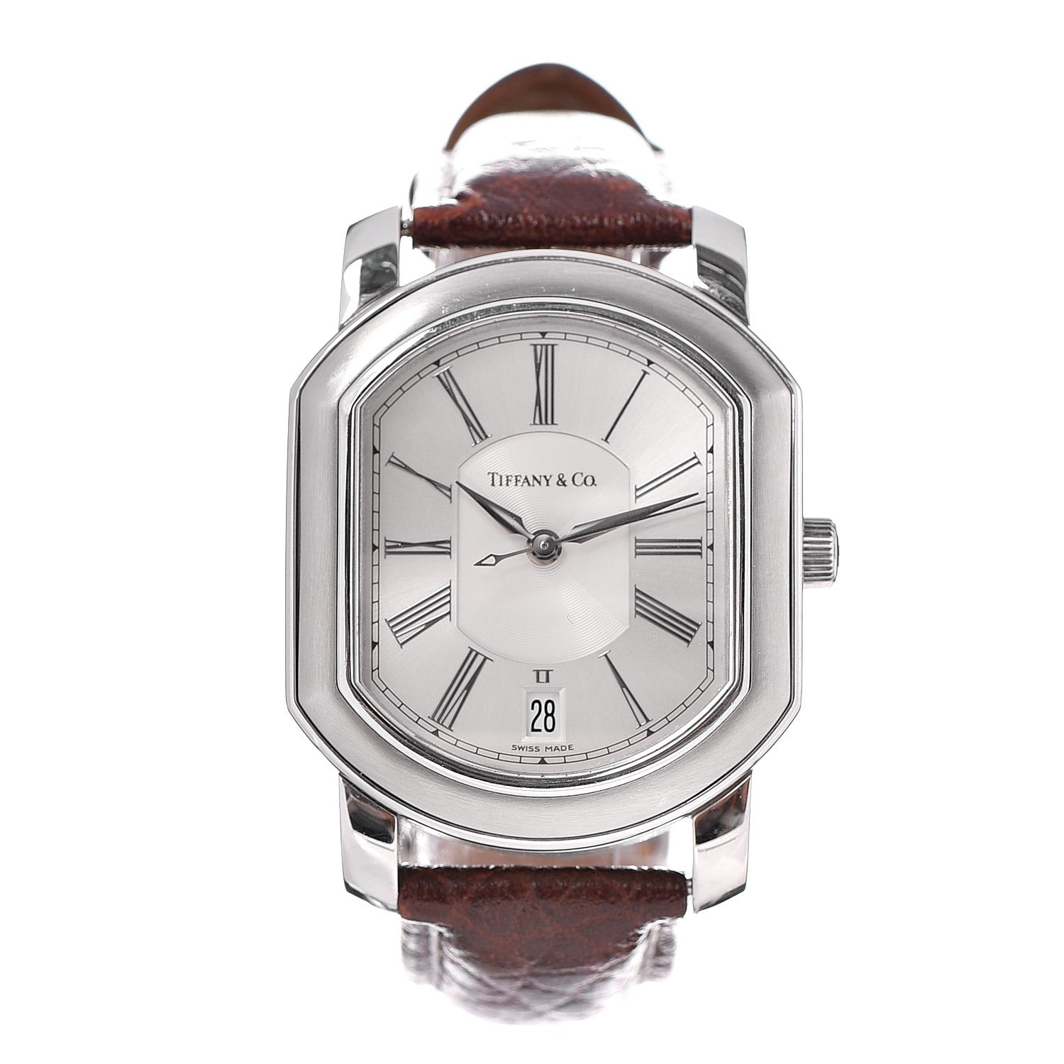 Tiffany Stainless Steel Calfskin 32mm Mark Coupe Resonator Automatic Watch 1 of 9