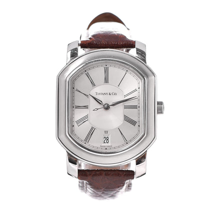 Tiffany Stainless Steel Calfskin 32mm Mark Coupe Resonator Automatic Watch 1 of 9