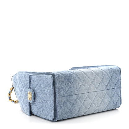 Chanel Washed Denim Quilted Small Chanel 25 Handbag Blue 4 of 11