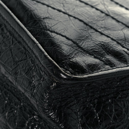 Saint Laurent Crinkled Calfskin Matelasse Monogram Medium Niki Chain Satchel Black 11 of 12