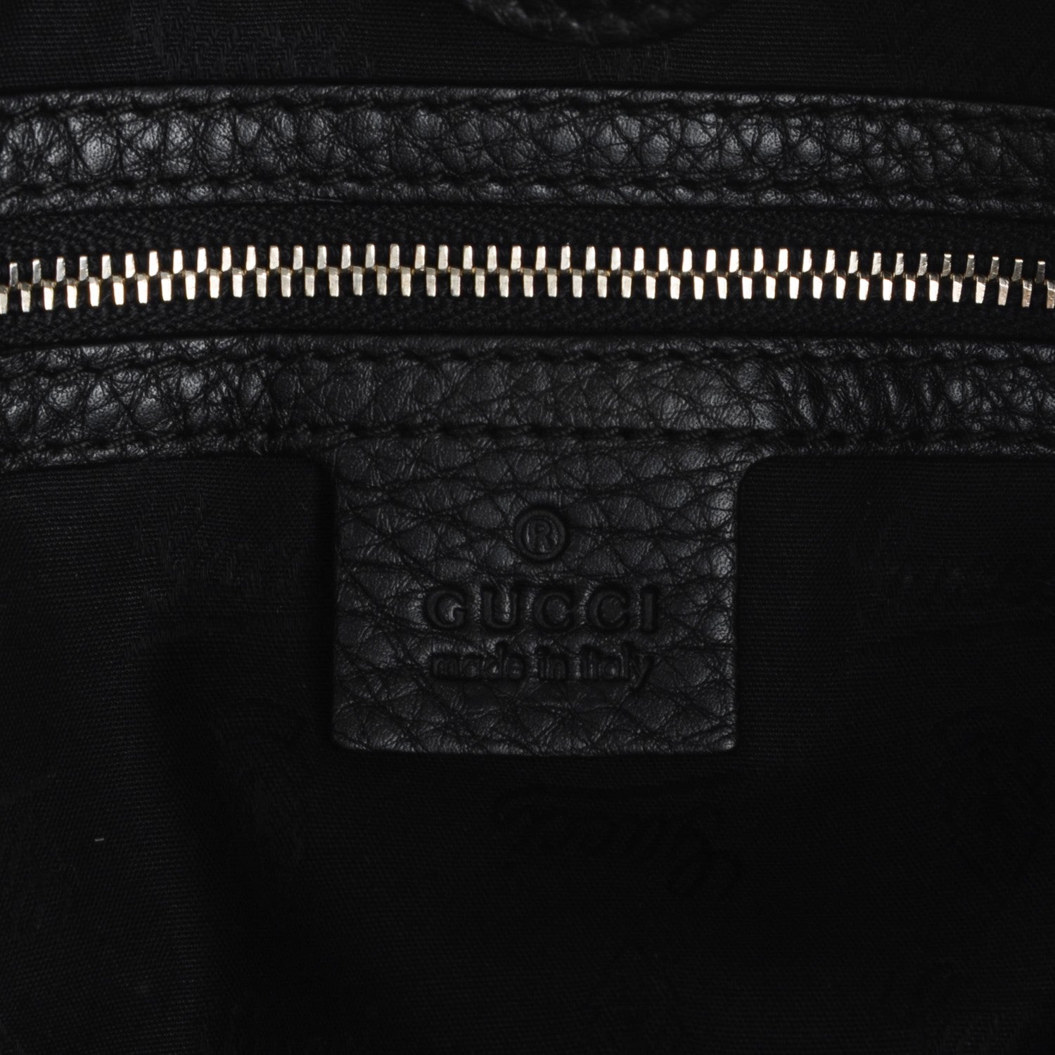 Gucci Pebbled Calfskin Medium Heritage Shoulder Bag Black 6 of 7
