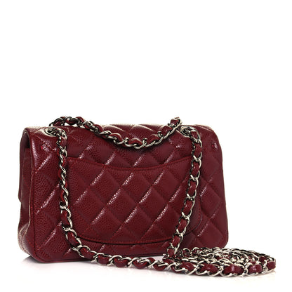 Chanel Caviar Quilted Mini Rectangular Flap Dark Red 3 of 11