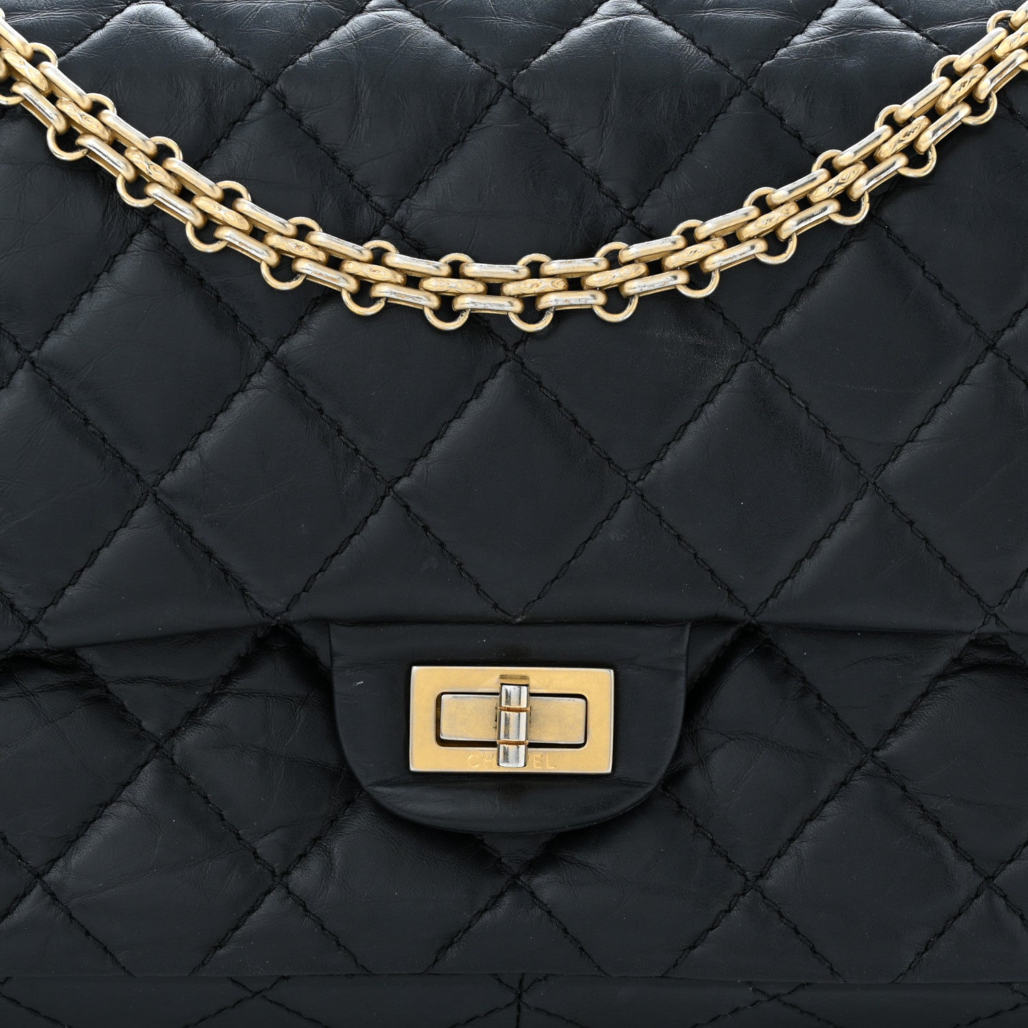 Chanel Aged Calfskin Quilted 2.55 Reissue 226 Flap Black 8 of 11