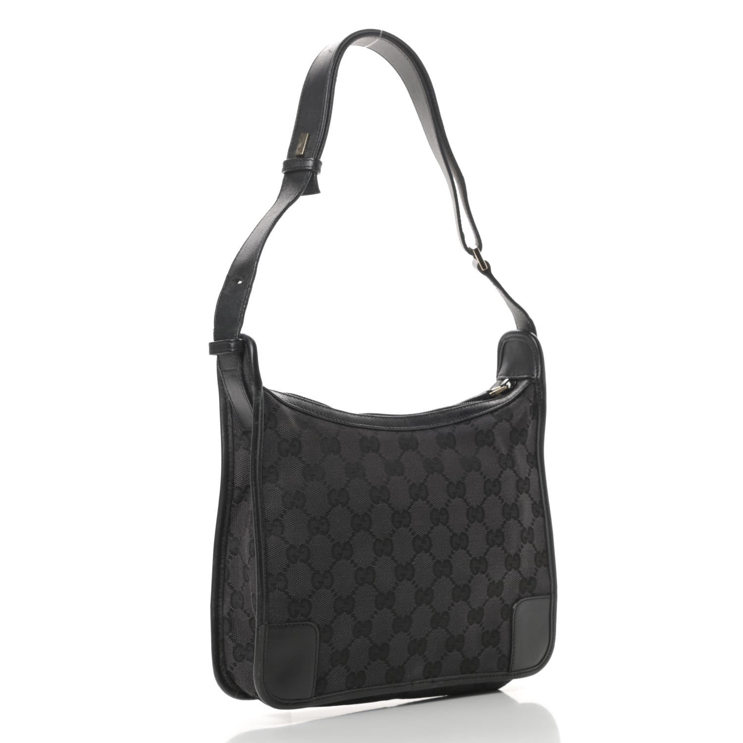 Gucci Nylon Monogram Shoulder Bag Black 3 of 13