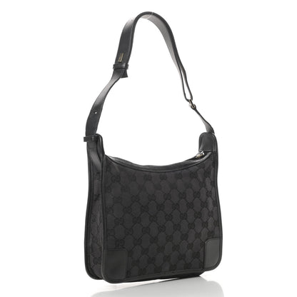 Gucci Nylon Monogram Shoulder Bag Black 3 of 13