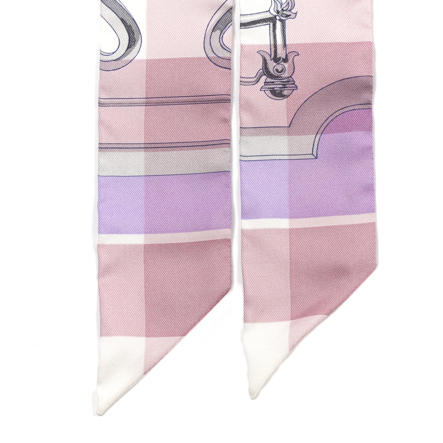 Silk Mors Et Gourmettes Vichy Twilly Parme Mauve White