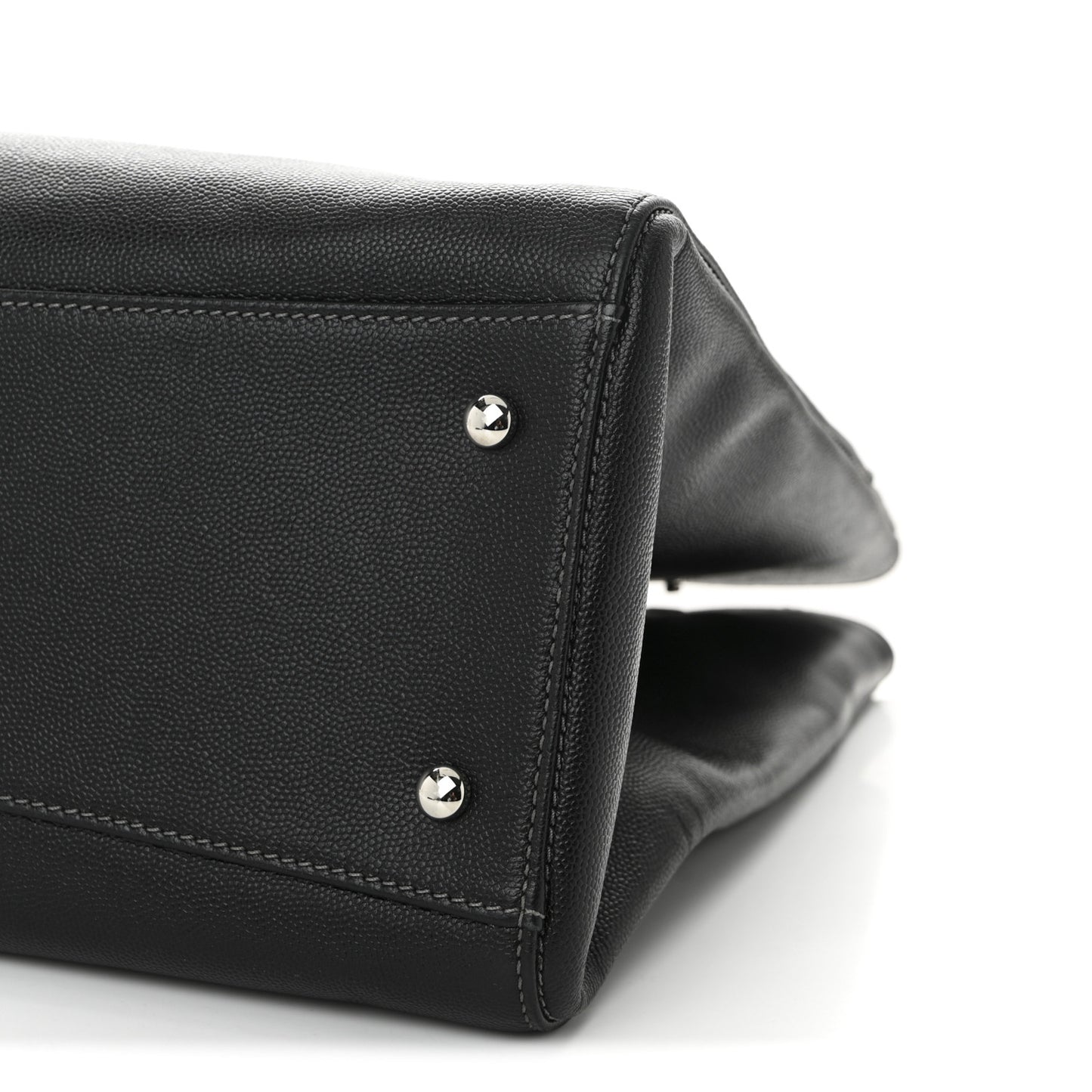 Caviar Medium Cerf Executive Shopper Tote Black