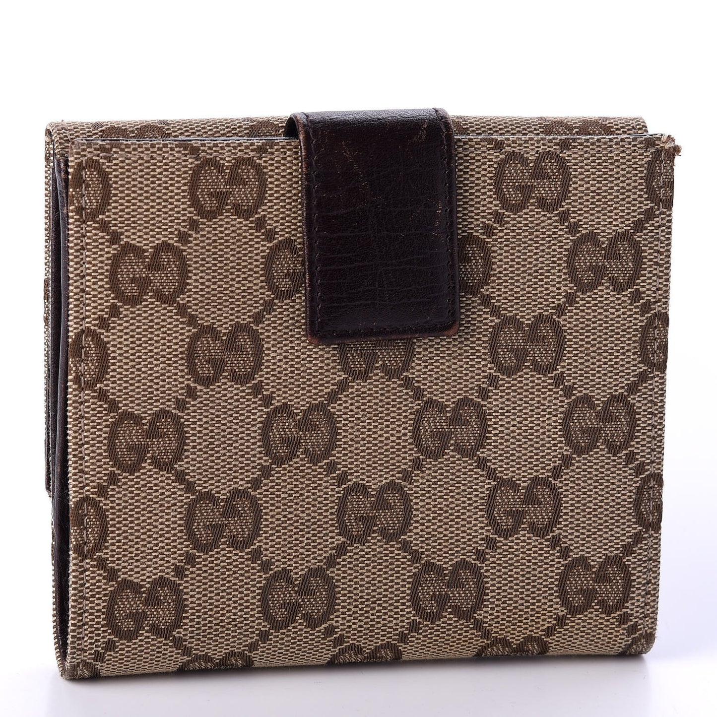 Monogram Web Hasler French Flap Wallet Brown