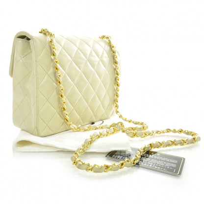 Chanel Lambskin Quilted Mini Flap Beige 3 of 13
