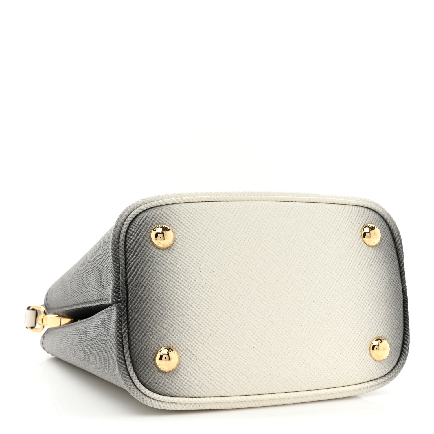 Prada Saffiano Cuir Small Panier Bucket Bag White Sfumato 4 of 10