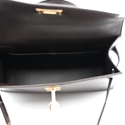 Hermes Madame Calfskin Mini Kelly Sellier 20 Bai Brun 5 of 11