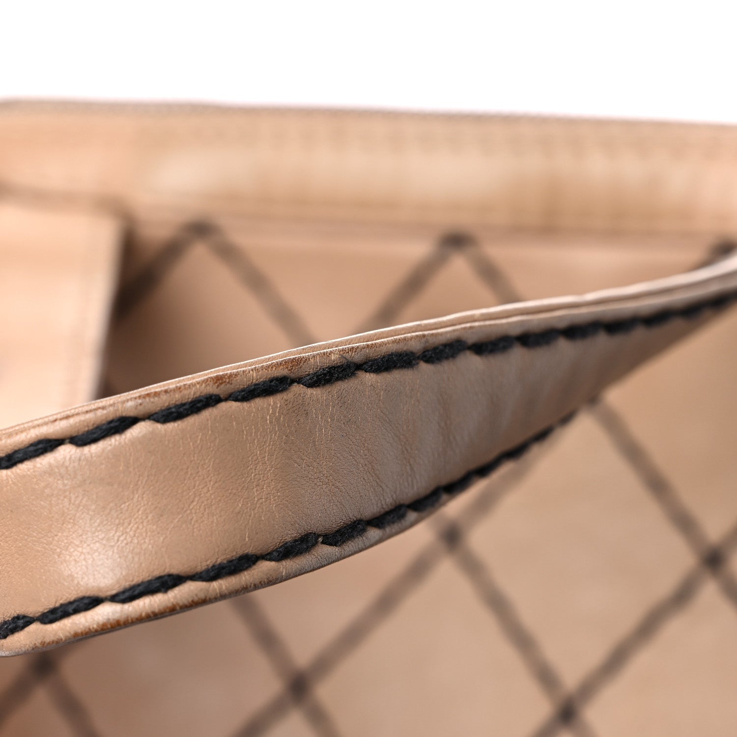 Chanel Calfskin Wild Stitch Vertical Top Handle Bag Beige 33 of 36