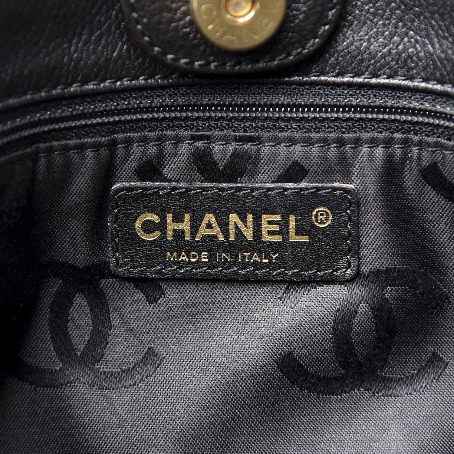 Chanel Calfskin Wood Chain Tote Black 5 of 15