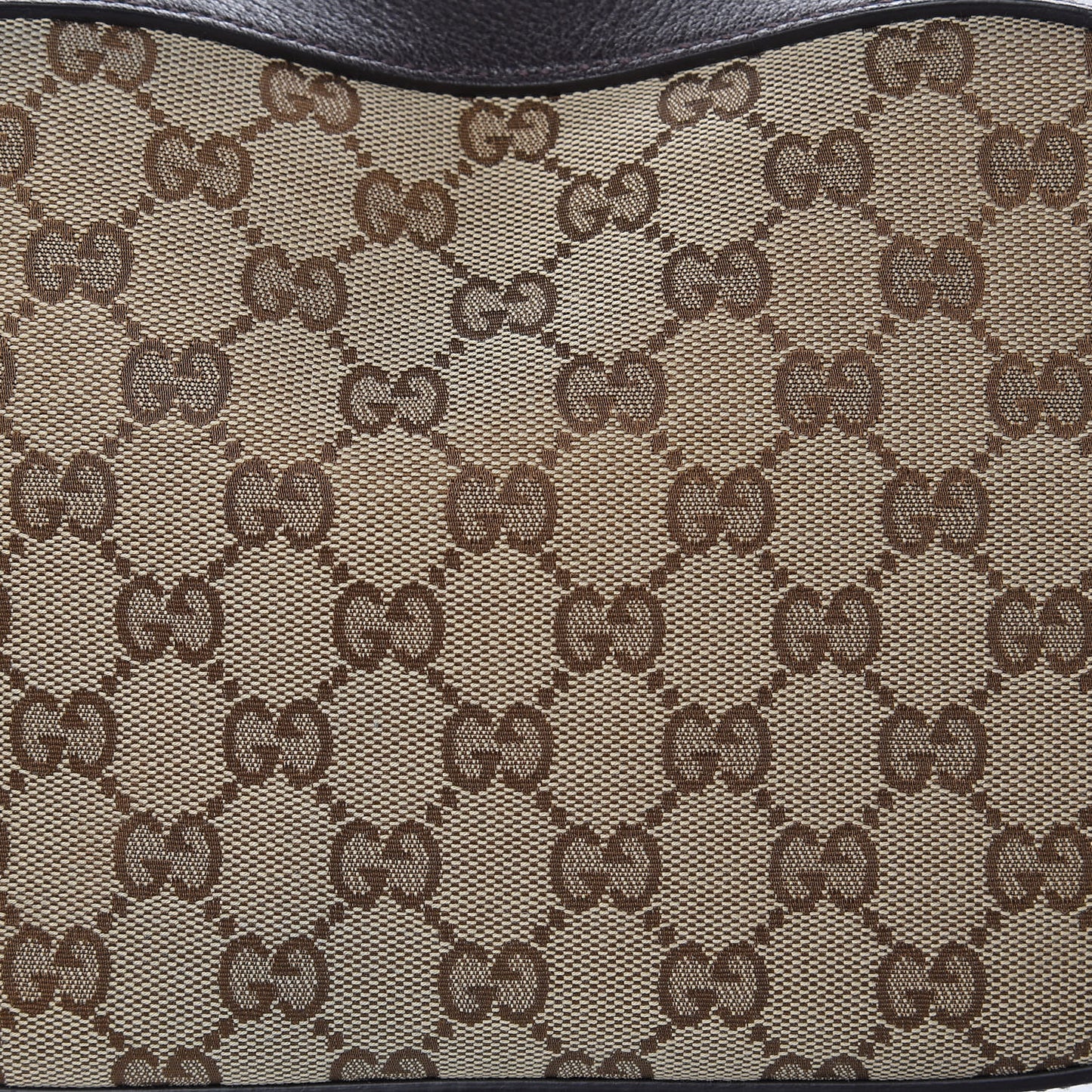 GG Supreme Monogram Web Small Webby Bee Shoulder Bag Dark Brown