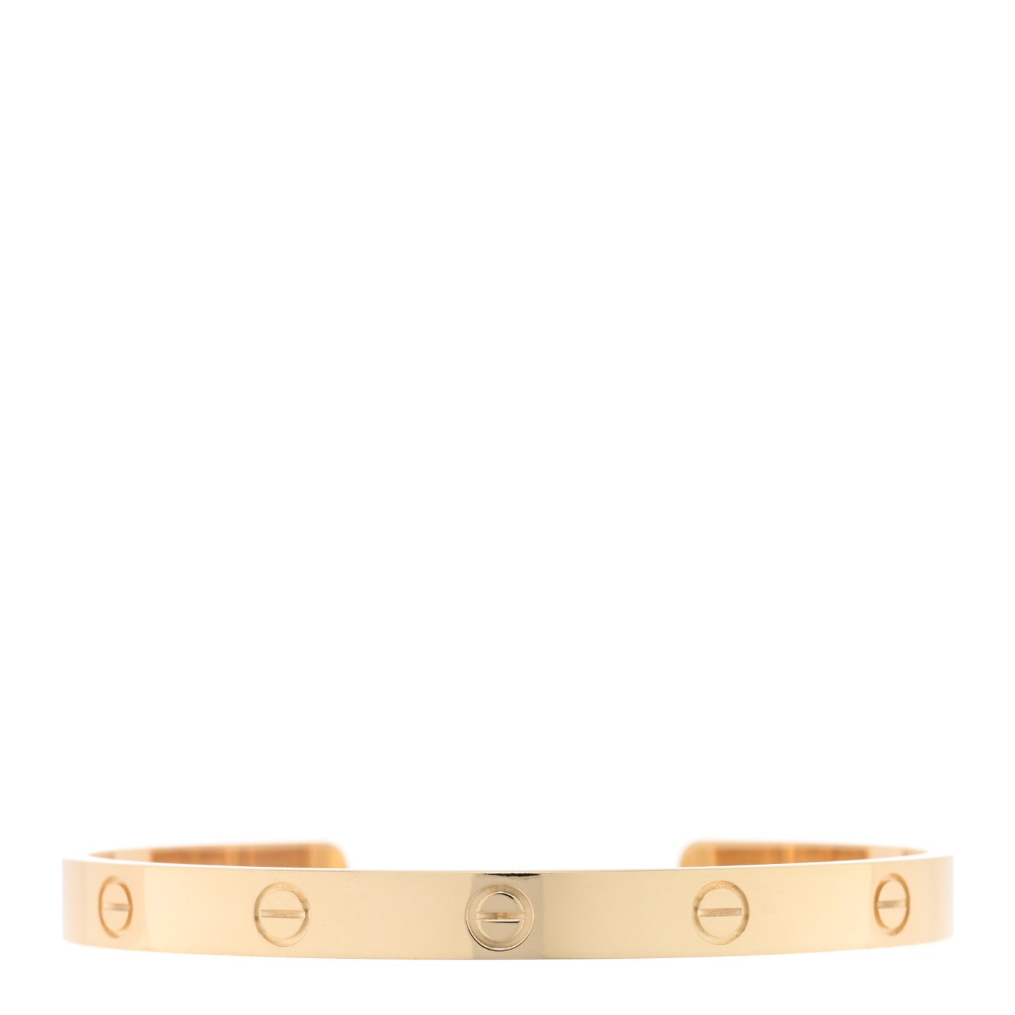 18K Yellow Gold LOVE Cuff Bracelet 19
