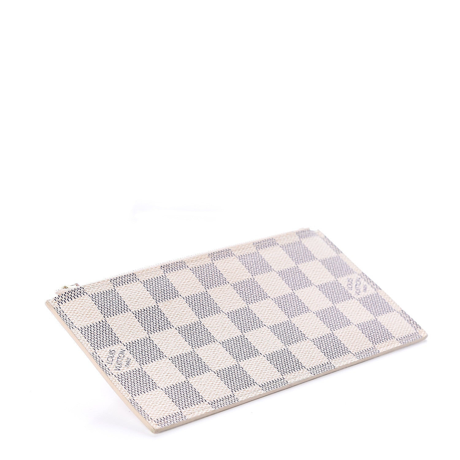 Louis Vuitton Damier Azur Felicie Chain Wallet Zippered Insert Rose Ballerine 3 of 5