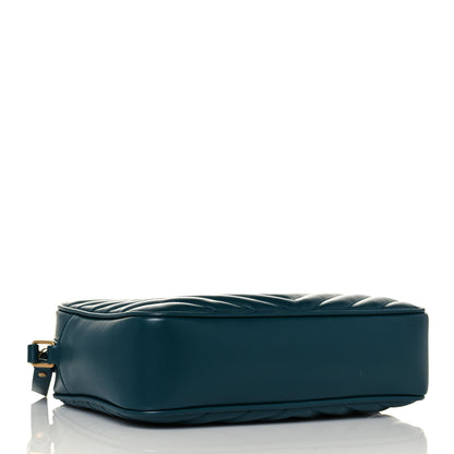 Saint Laurent Calfskin Matelasse Monogram Lou Camera Bag Sea Turquoise 4 of 12