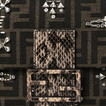 Fendi Re-Edition Elaphe Fabric Jacquard FF 1974 Embroidered Baguette Multicolor 9 of 11