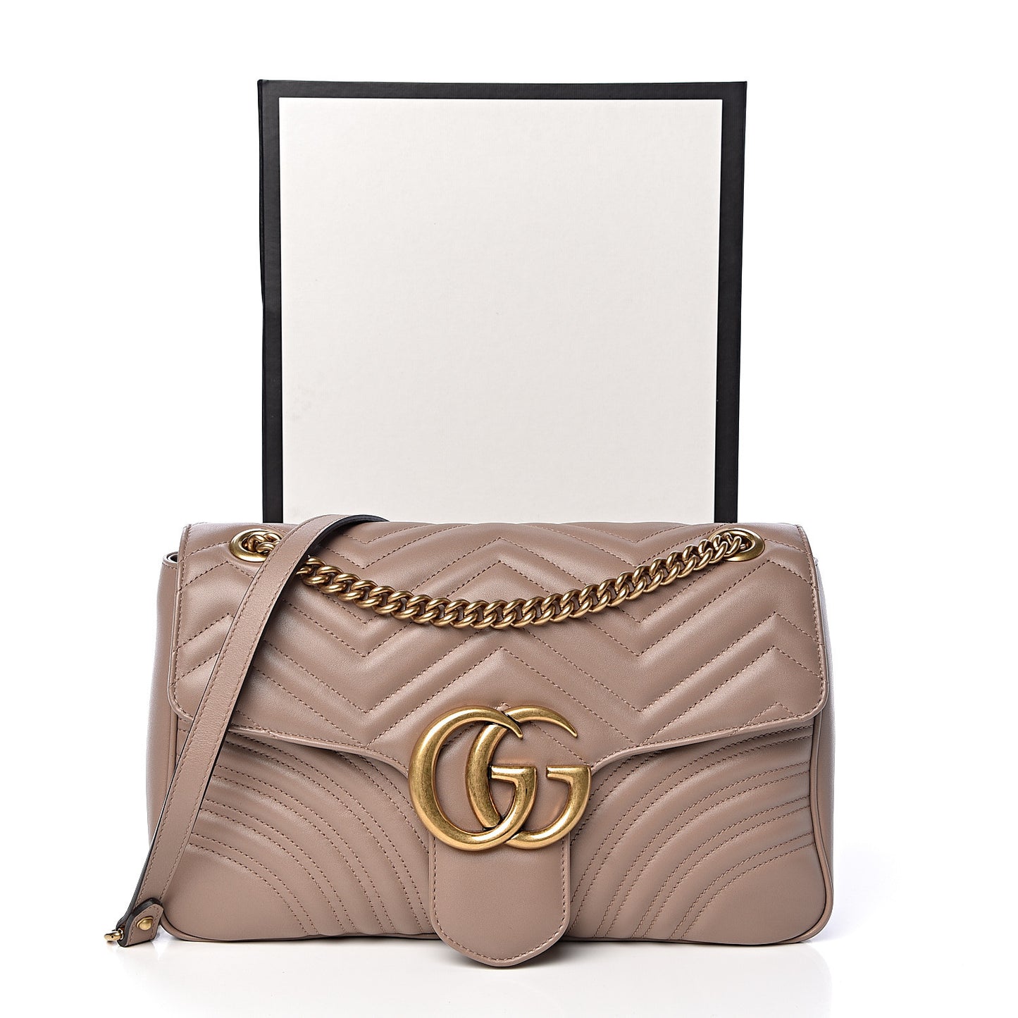 Calfskin Matelasse Medium GG Marmont Shoulder Bag Porcelain Rose