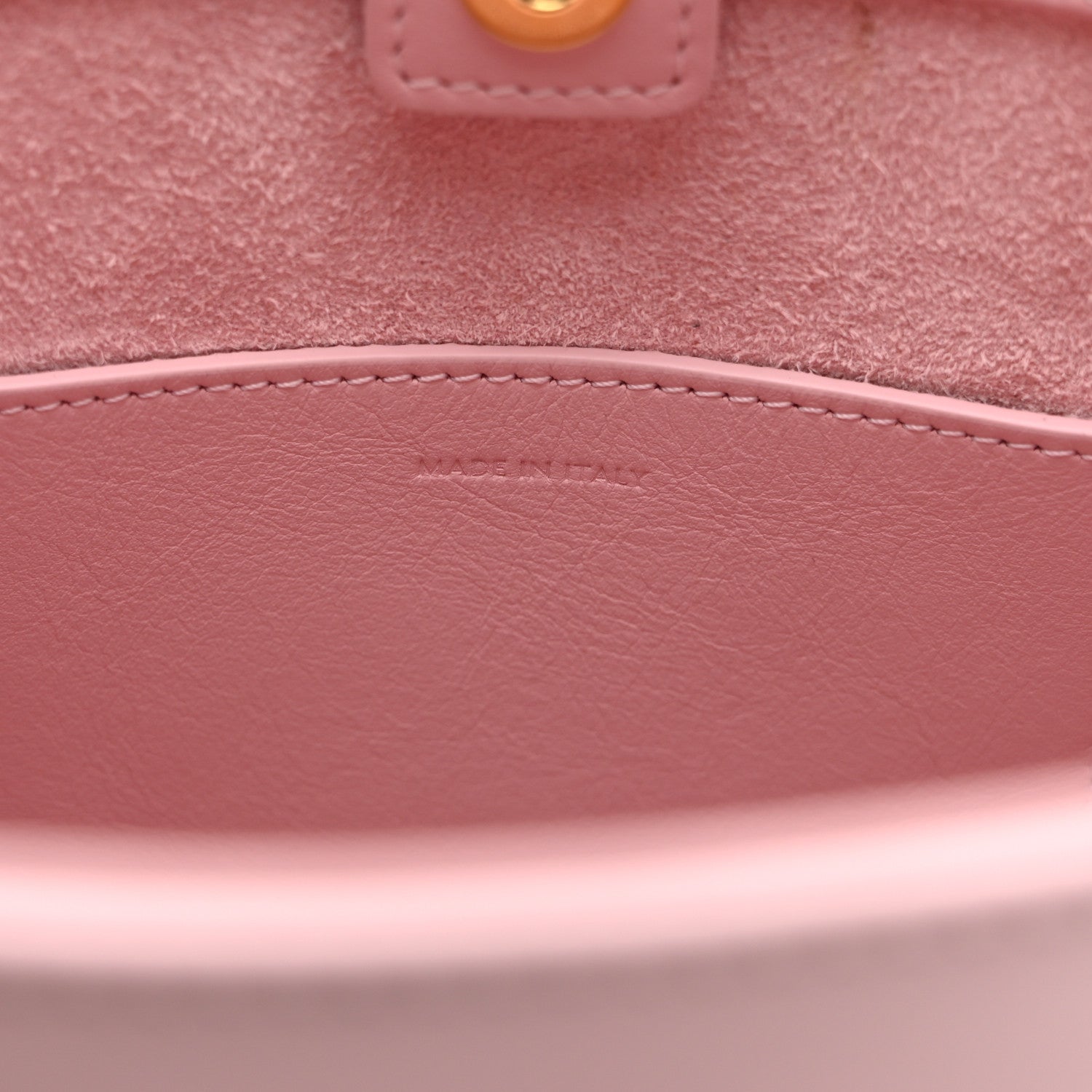 Celine Smooth Calfskin Mini Cuir Triomphe Bucket Bag Light Pink 5 of 9