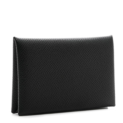 Hermes Epsom Calvi Card Case Black 3 of 7