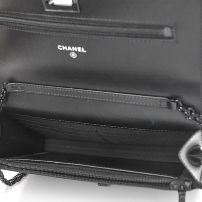 Chanel Aged Calfskin Quilted Reissue Wallet On Chain WOC So Black 5 of 10