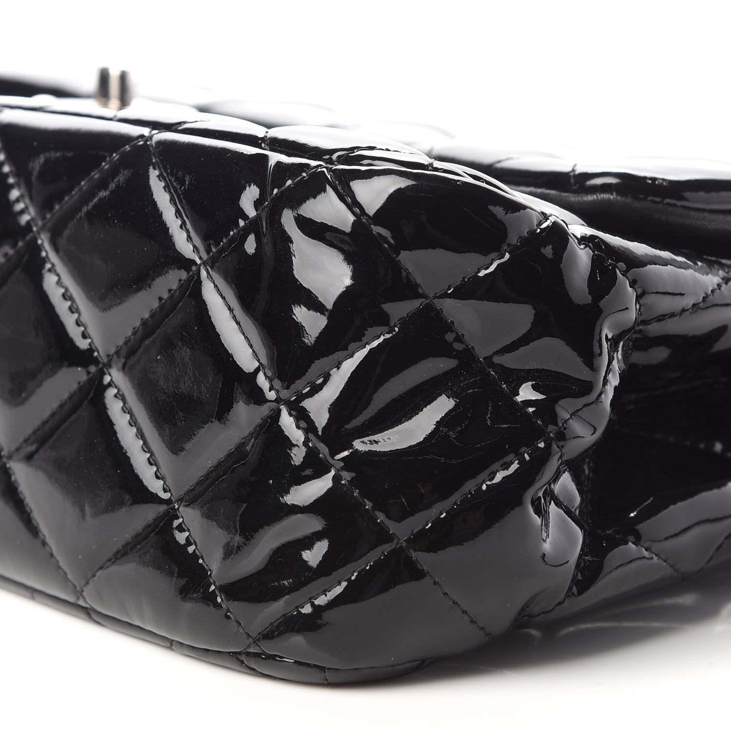 Chanel Patent Quilted Jumbo Double Flap Black 8 of 8