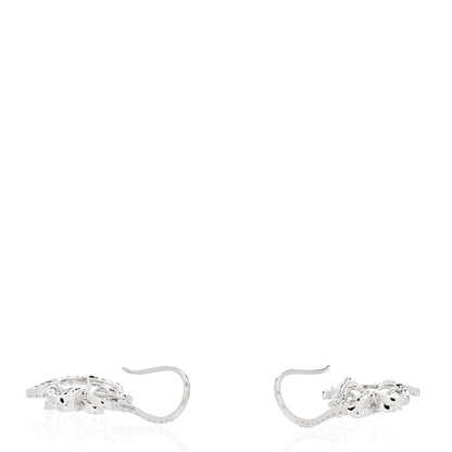 Graff 18K White Gold Diamond Wild Flower Drop Earrings 3 of 6