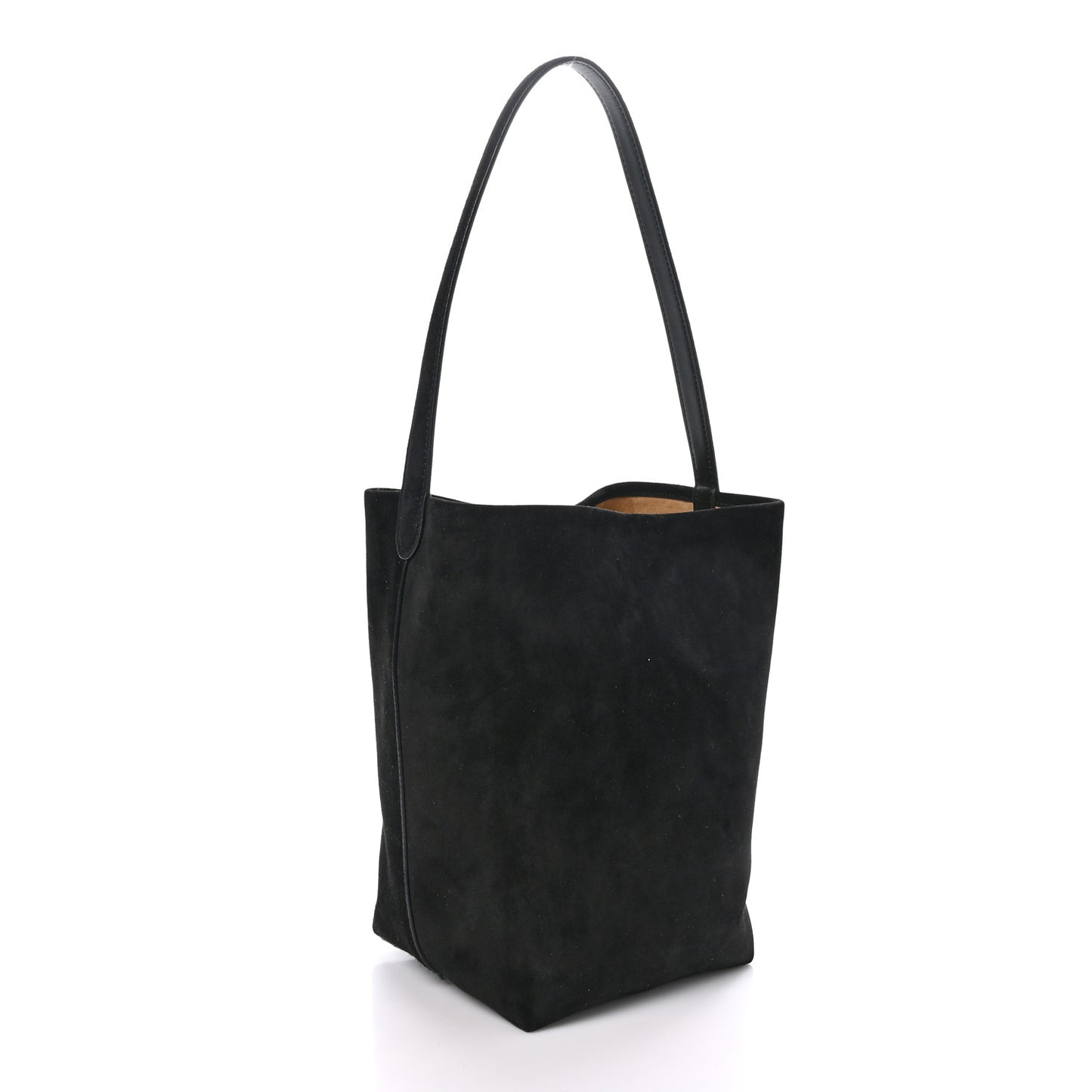 Suede Calfskin Medium N/S Park Tote Black