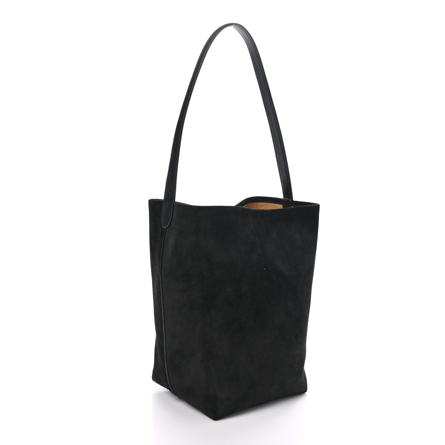 The Row Suede Calfskin Medium N/S Park Tote Black 3 of 10