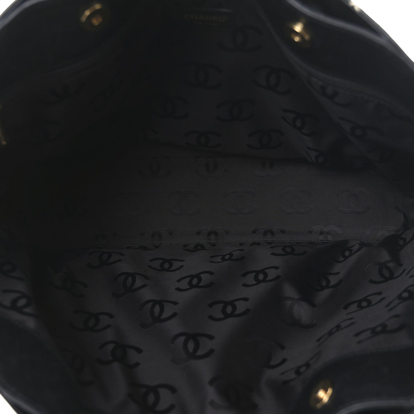 Calfskin Wild Stitch Large Tote Black