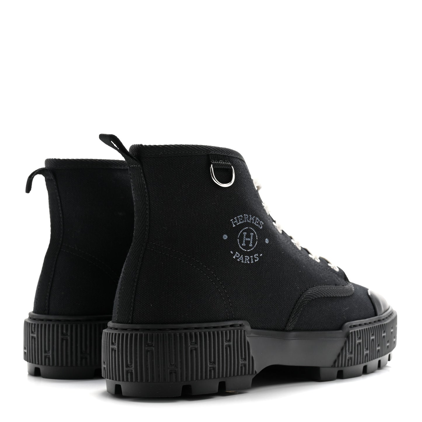 Canvas Calfskin Itineraire Ankle Boot 38.5 Black